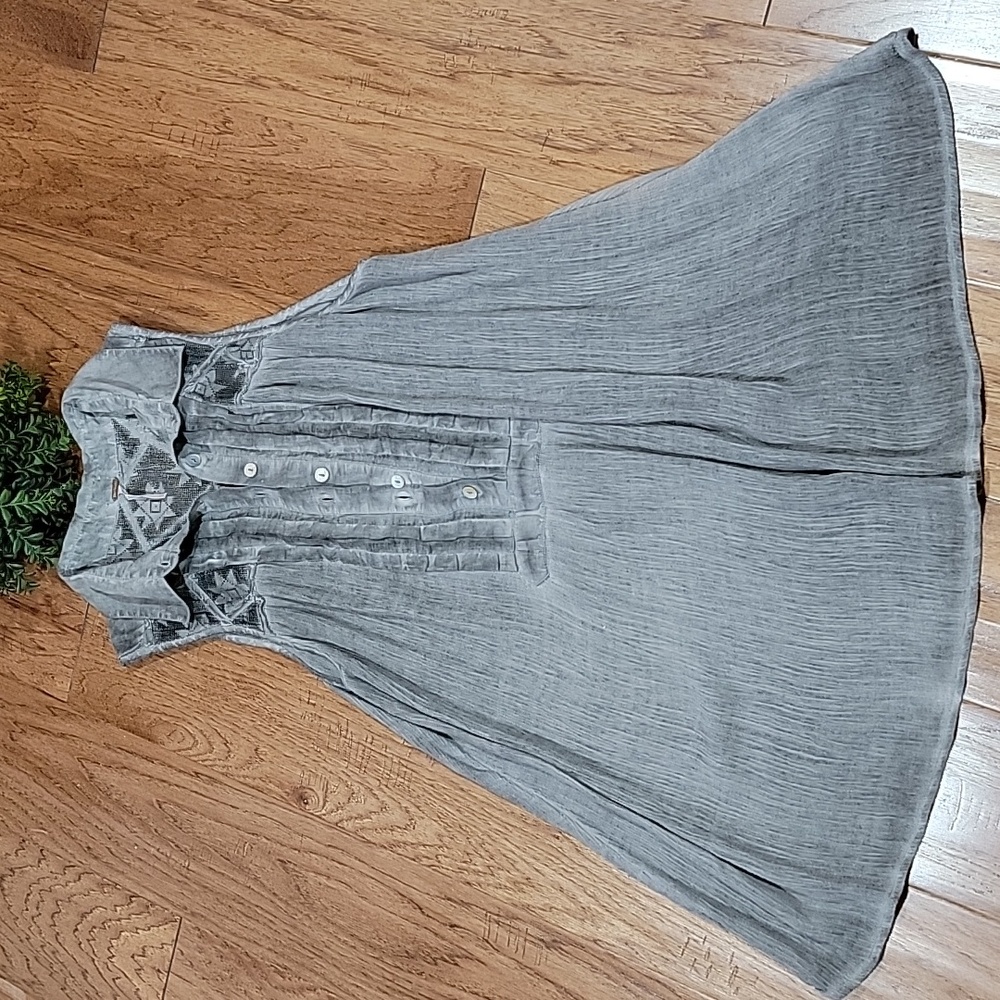 Free People Gray Sleeveless Tunic Top - Picture 5 of 13